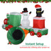 11FT Prelit Inflatable Christmas Train with Santa, Snowman & Penguin with LED Lights - Outdoor Decoration - Monsta Online