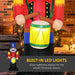 8FT Prelit Inflatable Nutcracker Toy Soldier with Drum and LED Lights - Outdoor Christmas Decoration - Monsta Online
