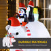 7FT Prelit Inflatable Polar Bear with Penguins and LED Lights - Outdoor Christmas Decoration - Monsta Online