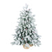 3FT Tabletop Snow Flocked Artificial Christmas Tree — 14 Pinecones, Red Berries, Mini Tree - Monsta Online