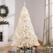 6FT Pre - Lit White Artificial Christmas Tree — 1000 Tips, 250 Warm White LEDs, Metal Stand - Monsta Online