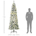7.5FT Snow Flocked Slim Douglas Fir Pre - Lit Artificial Christmas Tree — 350 Warm White LEDs, 641 Tips - Monsta Online