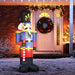 8FT Prelit Inflatable Nutcracker Toy Soldier with Scepter and LED Lights - Outdoor Christmas Decoration - Monsta Online