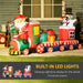 8FT Prelit Inflatable Christmas Train with Santa, Snowman & Penguin with LED Lights - Outdoor Decoration - Monsta Online
