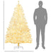 6FT White Pre - Lit Artificial Christmas Tree — 250 Warm White LEDs, 859 Tips, Auto - Open Hinged, Full Shape - Monsta Online