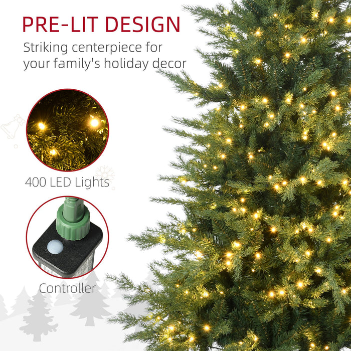 6FT Pre - Lit Artificial Christmas Tree — 400 Warm White LEDs, 2328 Tips, Auto - Open, 8 Light Modes - Monsta Online