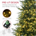6FT Pre - Lit Artificial Christmas Tree — 400 Warm White LEDs, 2328 Tips, Auto - Open, 8 Light Modes - Monsta Online