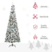 9FT Flocked Pencil Artificial Christmas Tree — 1350 Tips, Snow, Pinecones, Berries, Unlit, Auto - Open - Monsta Online