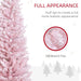 6FT Pink Pencil Pre - Lit Artificial Christmas Tree — 170 Warm White LEDs, 390 Tips, Slim - Monsta Online