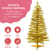 4FT Pre - Lit Gold Artificial Christmas Tree — Compact Design, LED Lights, Metal Stand - Monsta Online