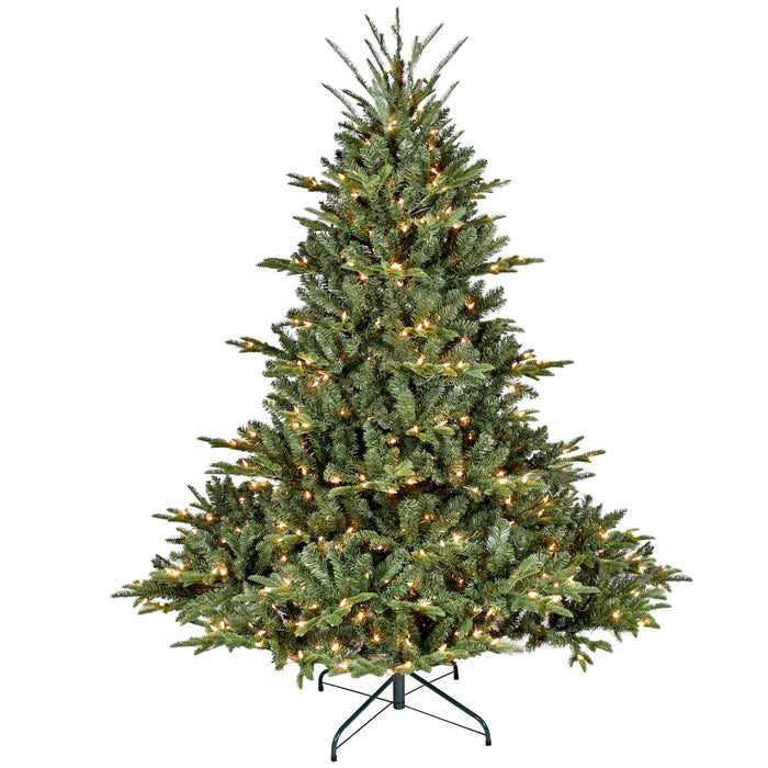 4FT Pre - Lit Artificial Christmas Tree — Mixed PE/PVC, LED Lights, Hinged Metal Stand - Monsta Online
