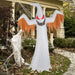 12FT Halloween Inflatable Ghost with Red Eyes and Flame LED Lights - Monsta Online
