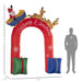 9FT Prelit Inflatable Christmas Arch with Santa Claus Riding Sleigh and LED Lights - Outdoor Decoration - Monsta Online