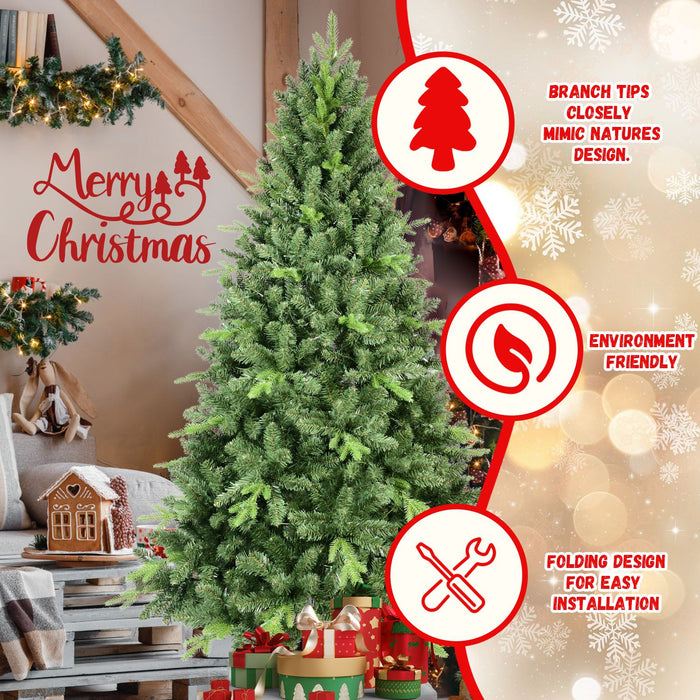 5FT Artificial Christmas Tree — 967 Tips, PE+PVC, Full Shape, Hinged, Metal Stand - Monsta Online
