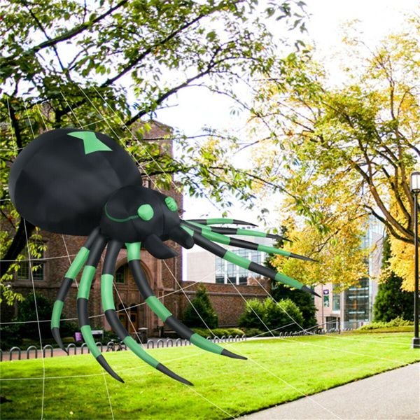 6FT Halloween Inflatable Spider with LED Lights – Giant Blow Up Yard Decoration - Monsta Online