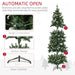 6FT Slim Pre - Lit Artificial Christmas Tree — 250 Warm White LEDs, 703 Tips, Snow - Dipped Branches, Pinecones, Auto - Open - Monsta Online