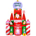 10FT Prelit Inflatable Candy Castle with Santa, Penguin & Reindeer with Flashing LED Lights - Outdoor Christmas Decoration - Monsta Online