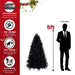 5FT Pre - Lit Black Artificial Christmas Tree — 250 White LED, 1076 Tips, PE+PVC, Hinged, Metal Stand - Monsta Online
