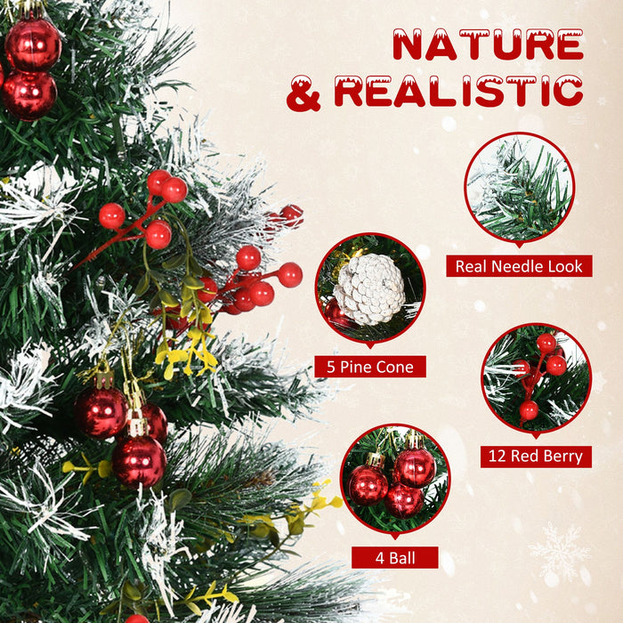 2FT Pre - Lit Artificial Christmas Tree 2 - Pack — 24 LED Lights, Berries, Pinecones, Cordless, Outdoor/Indoor - Monsta Online