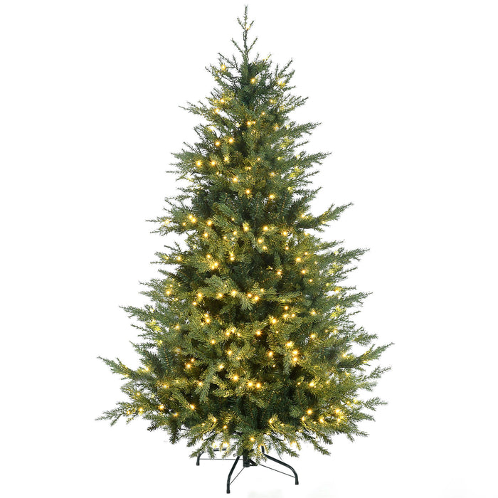 6FT Pre - Lit Artificial Christmas Tree — 400 Warm White LEDs, 2328 Tips, Auto - Open, 8 Light Modes - Monsta Online