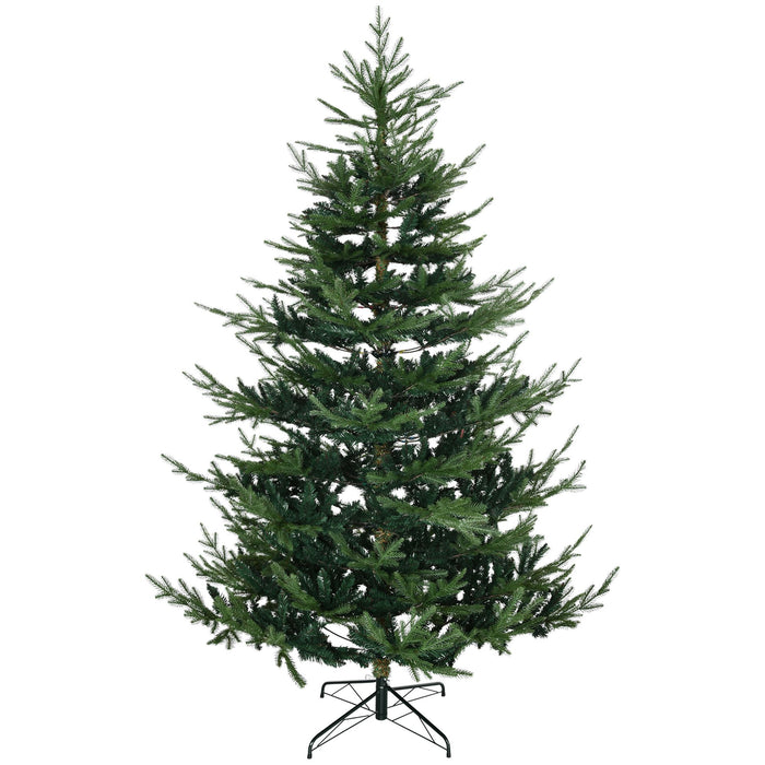 7.5FT Pencil Artificial Christmas Tree — 1218 Tips, Unlit, Auto - Open Nordic Pine, Realistic Branches, Steel Base - Monsta Online