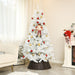 6FT White Artificial Christmas Tree — 1000 Tips, Unlit, Auto - Open Hinged, Wide Full Shape, Steel Base - Monsta Online