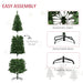 7FT Slim Pencil Artificial Christmas Tree — 818 Tips, Unlit, Auto - Open, Space - Saving, Steel Base - Monsta Online