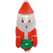3FT Prelit Hanging Inflatable Santa with Wreath and LED Lights - Outdoor Christmas Window Decoration - Monsta Online