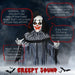 6ft Sound Activated Halloween Animatronic Clown – Shaking Body, Creepy Sounds and Glowing Red Eyes - Monsta Online