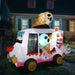 8ft Scary Clown Ice Cream Truck Halloween Inflatable with LED Lights - Monsta Online