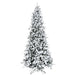 9FT Flocked Artificial Christmas Tree — 2068 Downswept Cedar Tips, Snow, Unlit, Auto - Open, Steel Base - Monsta Online
