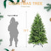 7.5FT Artificial Christmas Tree — Full, 1599 Tips, PE+PVC, Hinged, Metal Stand - Monsta Online