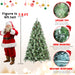 7.5FT Unlit Artificial Christmas Tree — 1588 PVC Tips, Hinged, Foldable Metal Base - Monsta Online