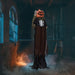 5.6ft Sound - Activated Pumpkin Head Ghost Halloween Animatronic – Glowing Eyes and Creepy Sounds - Monsta Online