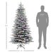 6.5FT Snow Flocked Pre - Lit Artificial Christmas Tree — 400 Dual - Color LEDs, 11 Modes, 990 Tips, Remote - Monsta Online