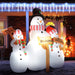 6.1FT Prelit Inflatable Three Snowmen with Signs and LED Lights - Outdoor Christmas Decoration - Monsta Online