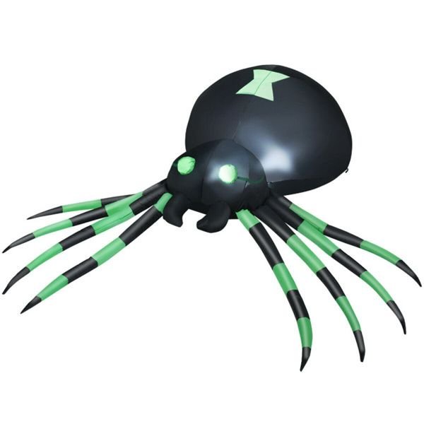 6FT Halloween Inflatable Spider with LED Lights – Giant Blow Up Yard Decoration - Monsta Online