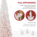 7FT Pink & White Ombre Pencil Artificial Christmas Tree — 616 Tips, Unlit, Auto - Open Hinged, Steel Base - Monsta Online