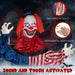 6ft Sound Activated Halloween Animatronic Hanging Clown – Glowing Eyes, Talking Phrases and Creepy Movements - Monsta Online