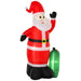 8FT Prelit Inflatable Santa Claus with Toy Bag and LED Lights - Outdoor Christmas Decoration - Monsta Online