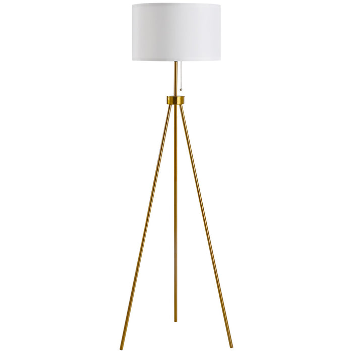 Modern Gold Tripod Floor Lamp with Fabric Shade for Stylish Living Rooms - Monsta Online