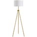 Modern Gold Tripod Floor Lamp with Fabric Shade for Stylish Living Rooms - Monsta Online
