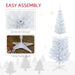 5FT White Pencil Pre - Lit Artificial Christmas Tree — 110 Warm White LEDs, 294 Tips, Slim Space - Saving - Monsta Online