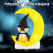 5ft Inflatable Halloween Owl on Crescent Moon with LED Lights - Monsta Online