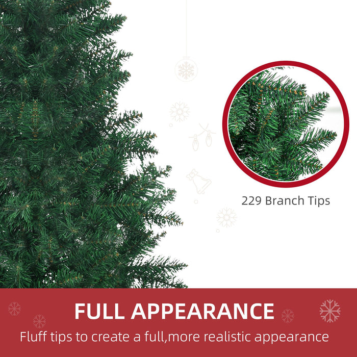 5FT Half Artificial Christmas Tree — 229 Tips, Auto - Open Hinged, Wall - Mounted, Unlit, Steel Base - Monsta Online