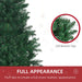5FT Half Artificial Christmas Tree — 229 Tips, Auto - Open Hinged, Wall - Mounted, Unlit, Steel Base - Monsta Online