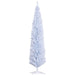 8FT White Pencil Artificial Christmas Tree — 618 Tips, Slim Space - Saving, Plastic Stand, Unlit - Monsta Online