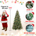 7FT Pre - Lit Artificial Christmas Tree — 2178 PE/PVC Tips, 450 Lights, Pinecones & Berries - Monsta Online