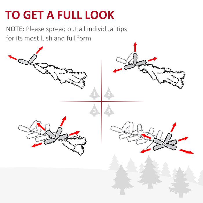 7FT Pencil Artificial Christmas Tree — 499 Tips, Unlit, Slim, Green, Plastic Stand - Monsta Online