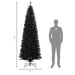 8FT Black Pencil Artificial Christmas Tree — 1168 Tips, Slim Space - Saving, Unlit, Steel Base - Monsta Online